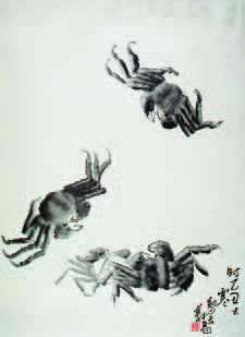 H.H.第三世多杰羌佛中國畫－潑墨螃蟹1.jpg
